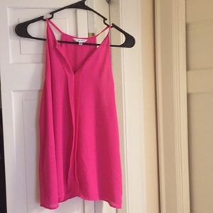 Norah Hot Pink Chiffon Tank
